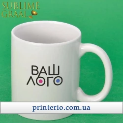 Чашка для сублімації Sublime Світлячок з логотипом люмінесцентна біла